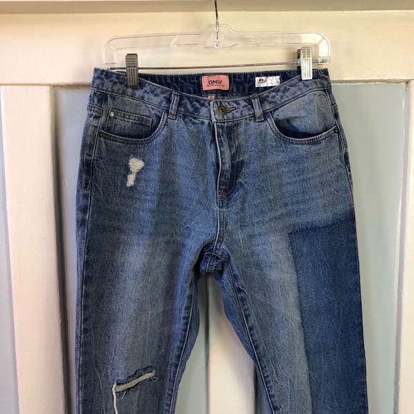 Only Patchwork Lima Boyfriend Jeans - Picture 2 of 12